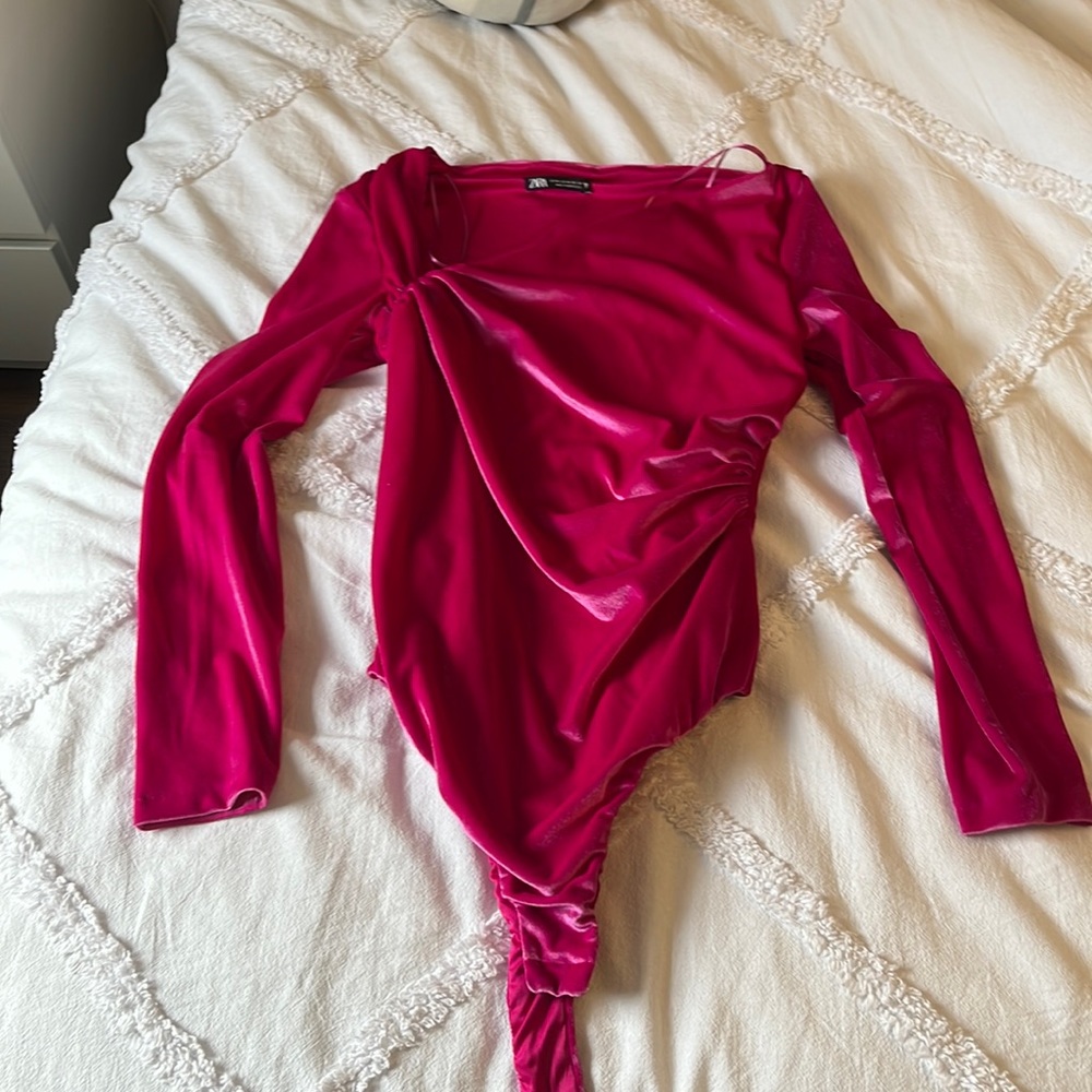 Medium velvet Zara body suit